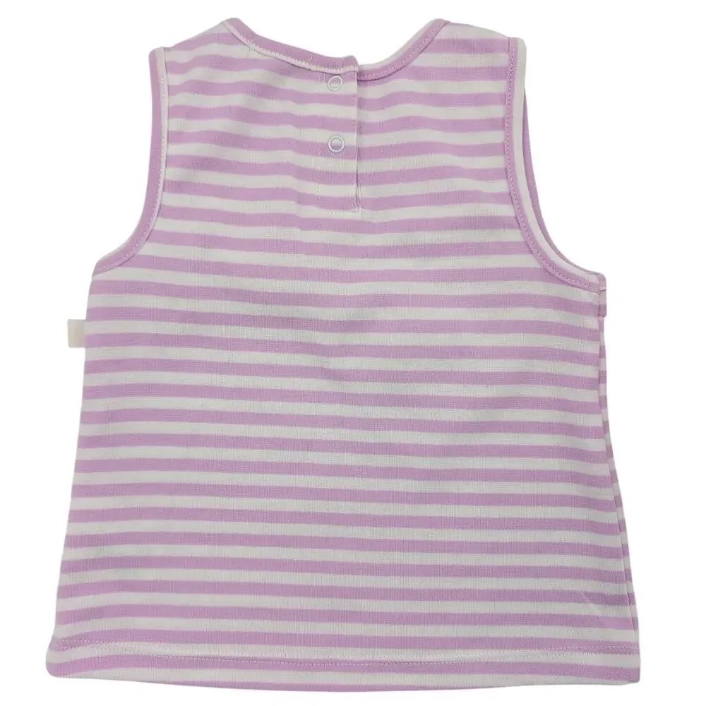 Habitual Girls Pink Striped Dress and Velvet Bloomer Shorts 24 Months - Picture 6 of 10